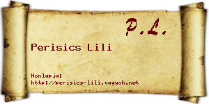 Perisics Lili névjegykártya
